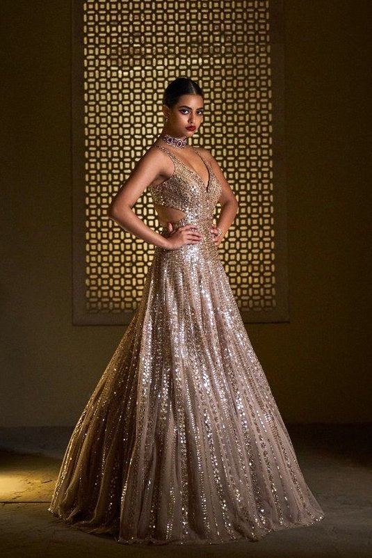 Light Gold Gown Fashion