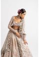 White Heavy Multi Geo Color Lehenga Set Cheap