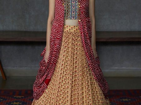 Veera Bandhani Lehenga Set Fashion