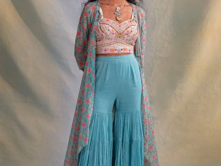 Daisy Cape – Sharara Set Hot on Sale