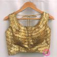 Gold Sequin Embroidered Blouse- Ready to Ship Cheap