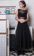 Licorice Sheer Crop & Skirt set Fashion