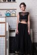 Licorice Sheer Crop & Skirt set Fashion