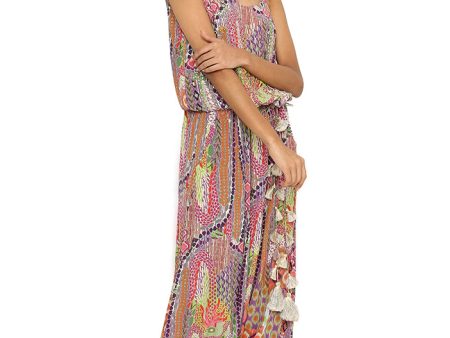 Aima African Print Embroidered Crepe Jumpsuit Online Sale