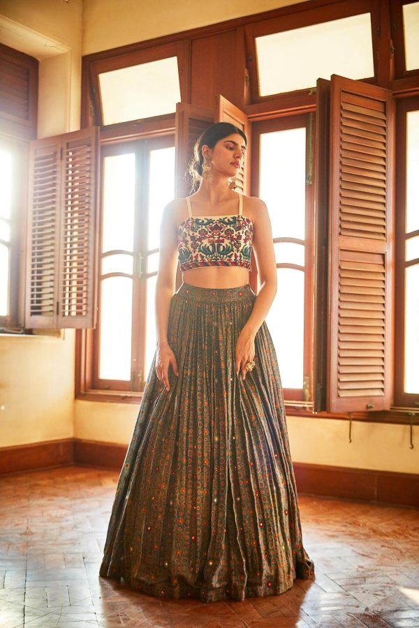 Ajrakh Lehenga Set Hot on Sale