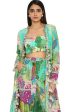 Insha Kuno Print Crepe Embroidered Jacket With Bustier And Jogger Pants Discount