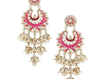 Suha Earrings in Pink Hot on Sale