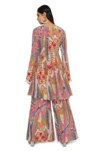 Irha African Print Crepe Top With Palazzo Online now