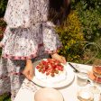 Almond Blossom Border Linen Table Cloth For Sale