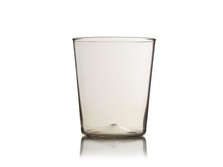 Simple Hand Blown Water Glass in Smoke on Sale