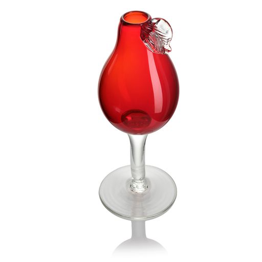 Pear Bud Vase with Stem - Red Fashion