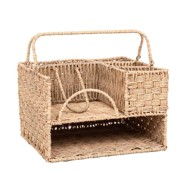 Better Homes & Gardens Resin Rattan All-in-one Serving Caddy, Beige Fashion