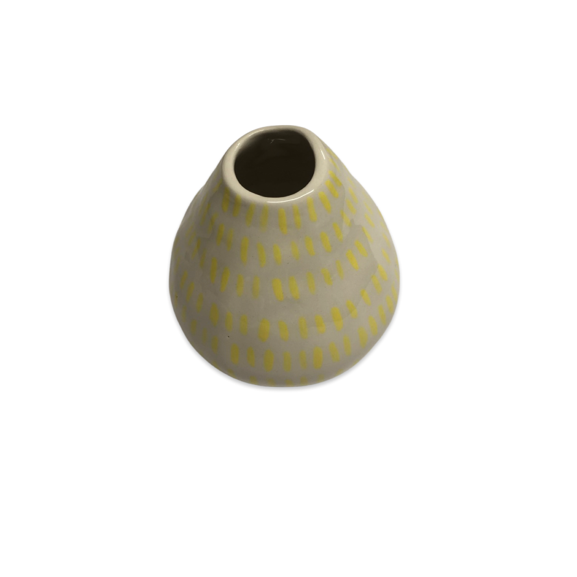 Bud Vase with Yellow Dots Online Hot Sale