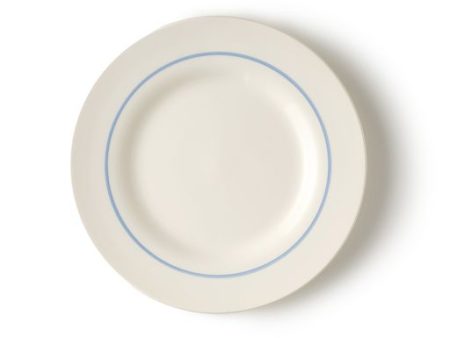 Dessert Salad Plate with One Blue Stripe Detail Online now