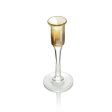 Glass Candlestick with Gold Cheap