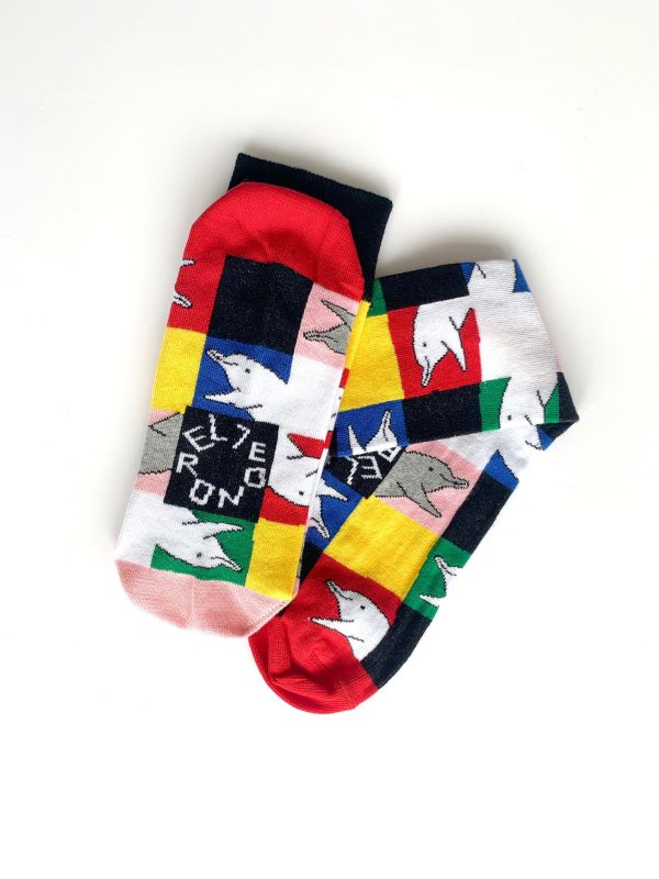 Elleonor - Vichy Dolphins Socks For Cheap