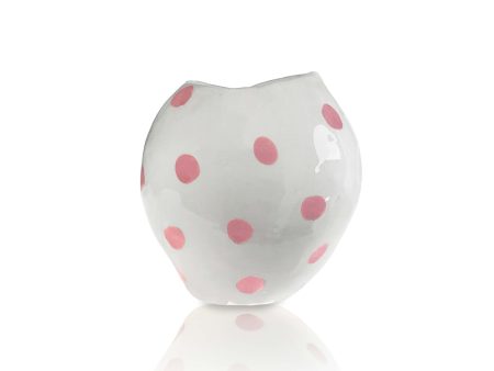 Vase with Pink Dots For Sale