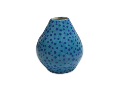 Bud Vase with Blue Dots Online now