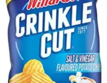 Willards Crinkle Cut Potato Chips - Salt & Vinegar 125g Online Hot Sale