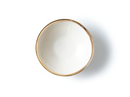 Dessert Bowl with Gold Edge Fashion