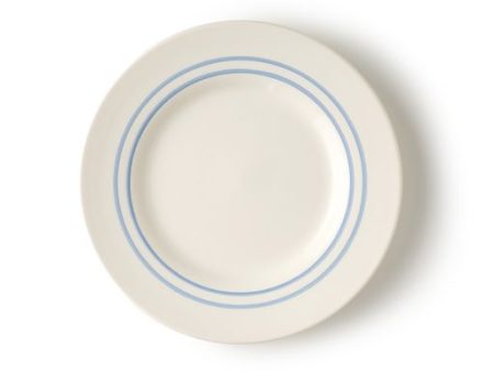 Dessert Salad Plate with Two Blue Stripe Detail Discount