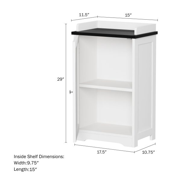 Somerset Home Bathroom Cabinet – Floor Cupboard for Storage (White) Online Sale