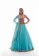 Aqua Applique Lehenga Set Sale