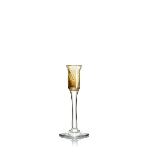 Glass Candlestick with Gold Cheap