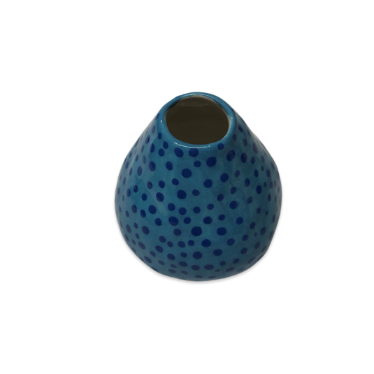 Bud Vase with Blue Dots Online now