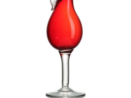 Pear Bud Vase with Stem - Red Fashion