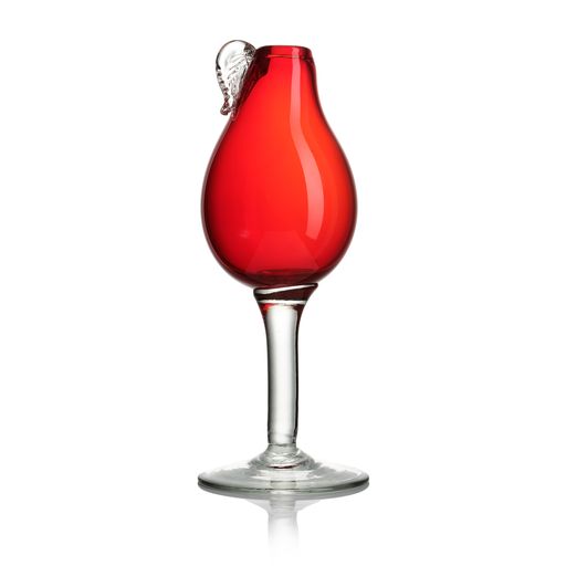 Pear Bud Vase with Stem - Red Fashion