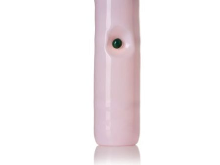 Tall Glass Jug in Pink with Green Cheap