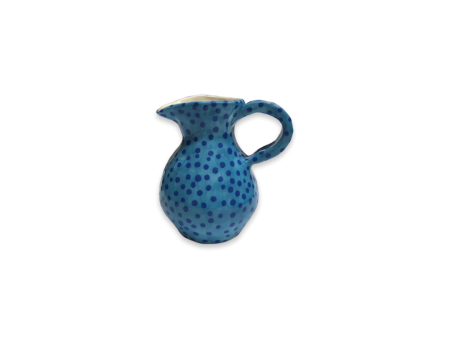 Small Slim Neck Jug with Blue Dots Fashion