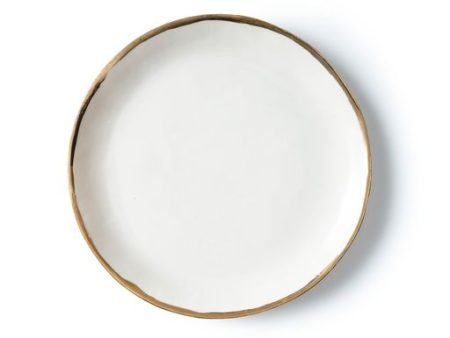 Dinner Plate with Gold Edge For Discount