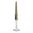 Glass Candlestick with Gold Cheap