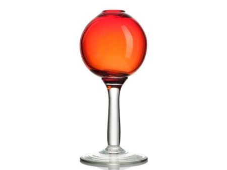 Round Bud Vase with Stem - Red Online Sale