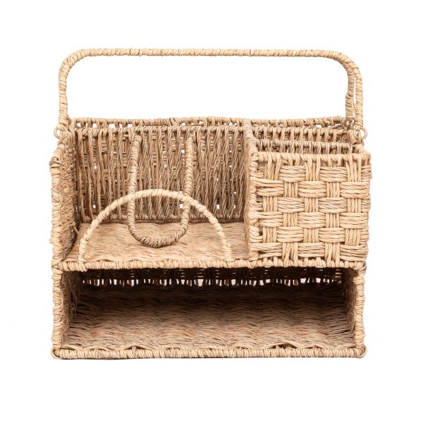 Better Homes & Gardens Resin Rattan All-in-one Serving Caddy, Beige Fashion