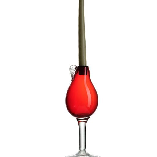 Pear Bud Vase with Stem - Red Fashion