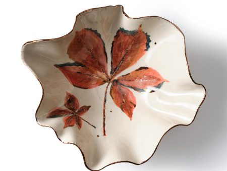 Large Hand Painted Horse Chestnut Bowl Discount