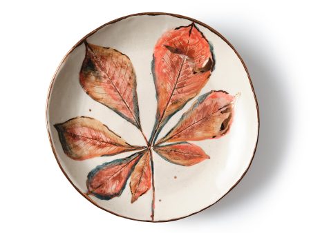 Hand Painted Horse Chestnut Platter For Sale