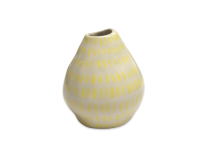 Bud Vase with Yellow Dots Online Hot Sale