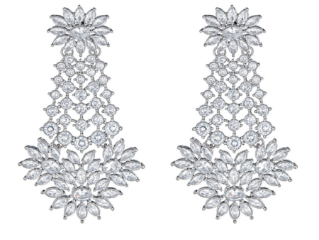 Fariya Drop Earrings in Silver Supply