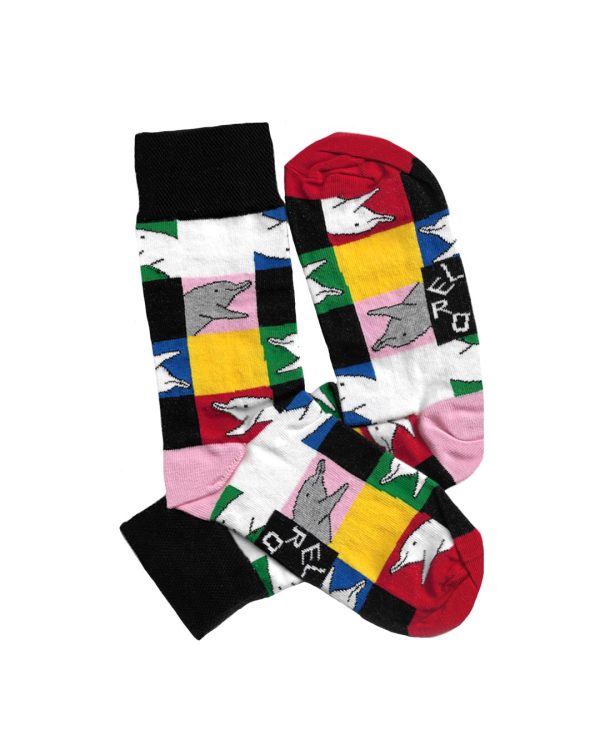 Elleonor - Vichy Dolphins Socks For Cheap