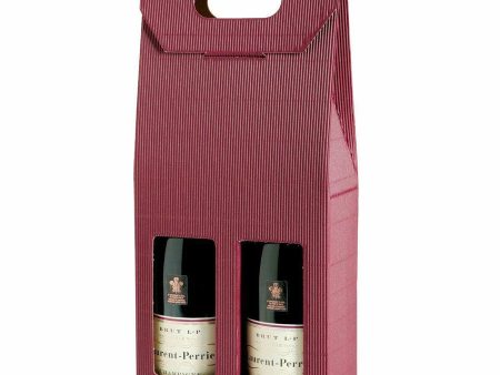 2 bottle Fluted Gift Carton For Discount