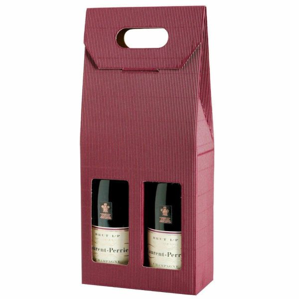 2 bottle Fluted Gift Carton For Discount