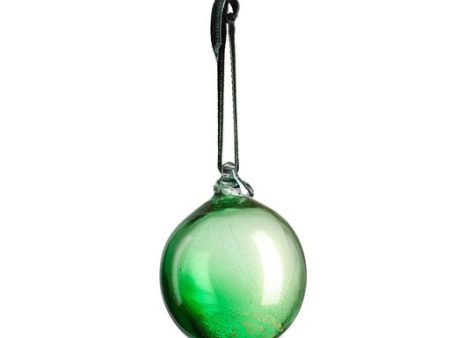 Glass Bauble - Green Gold Fashion