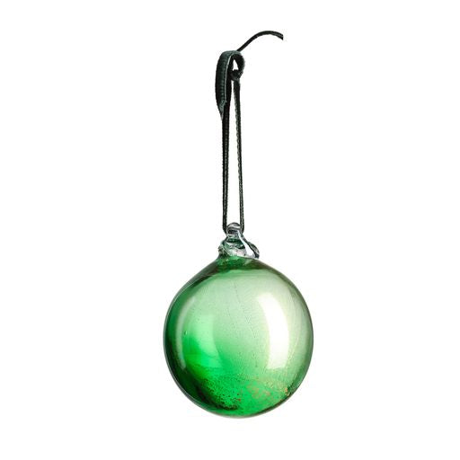 Glass Bauble - Green Gold Fashion