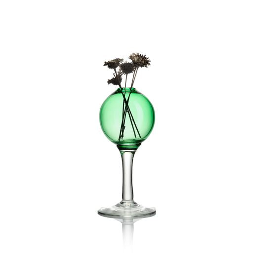 Round Bud Vase with Stem - Green Discount