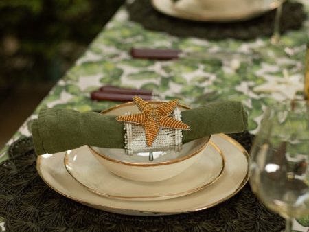 Beaded Napkin Ring with Star For Discount