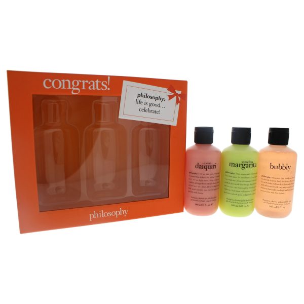 ($32 Value) Philosophy Congrats! Shampoo, Shower Gel & Bubble Bath, 3 Piece Gift Set Online now